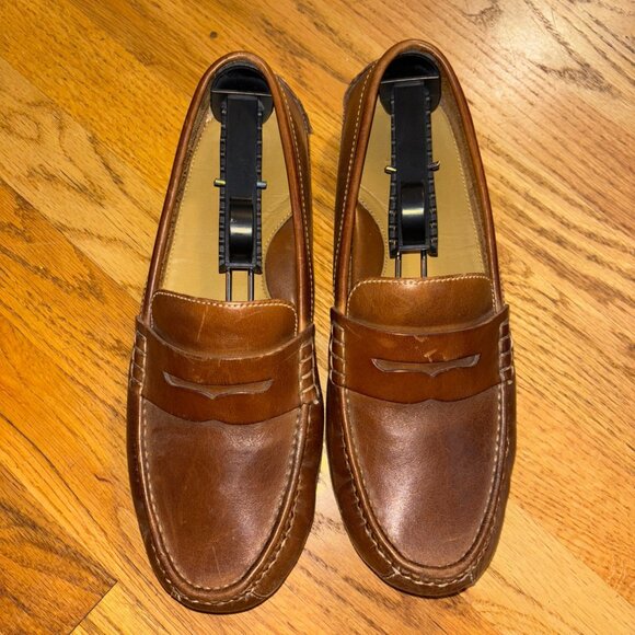Cole Haan Mens Brown Leather Penny Loafers Size  8.5 main image 5